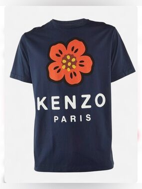 KENZO Boke Flower Classic T-shirt in Midnight Blue size S